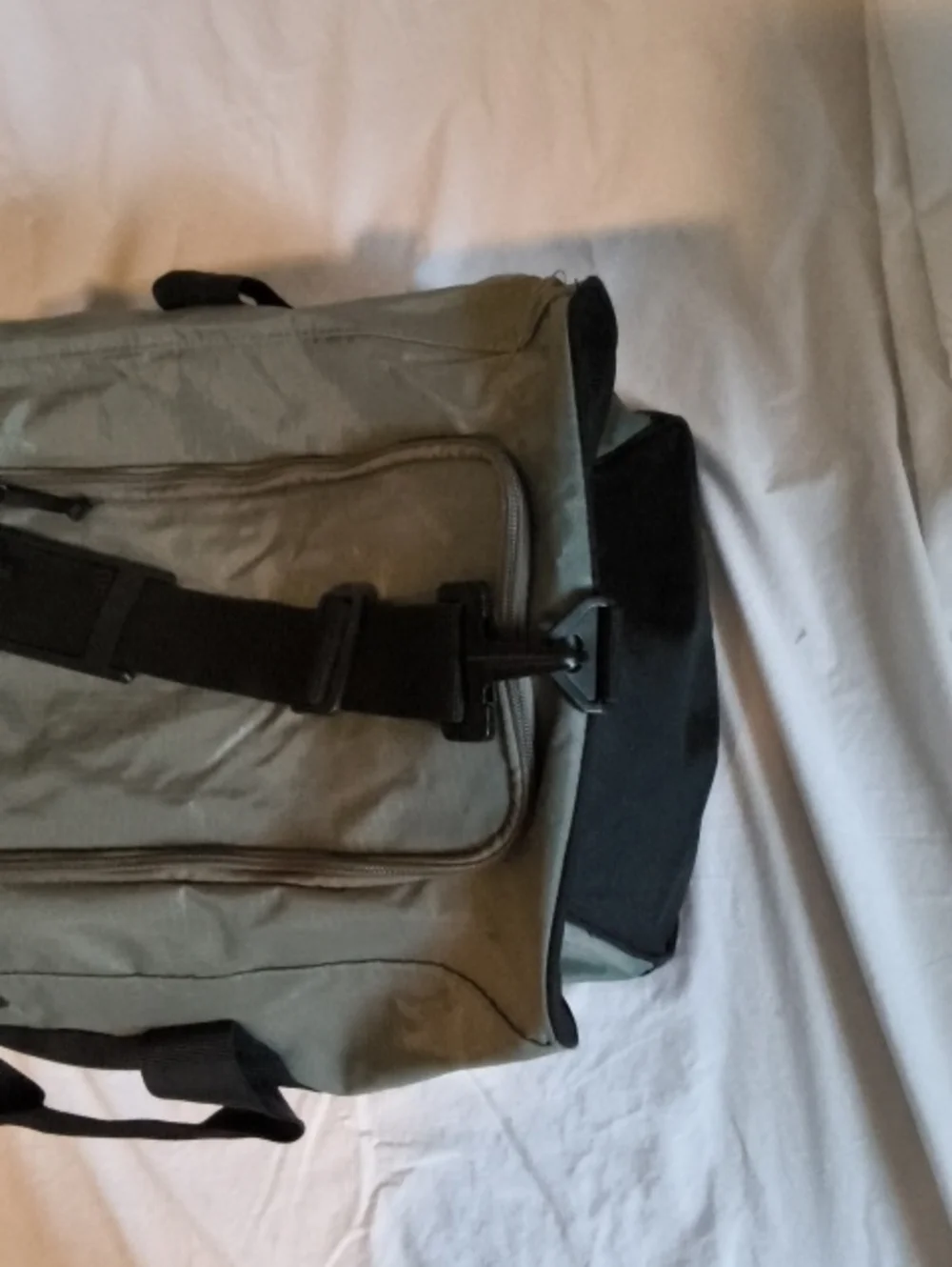 Coronado Men's Gray Duffel Bag with Black Accents Oversized Durable